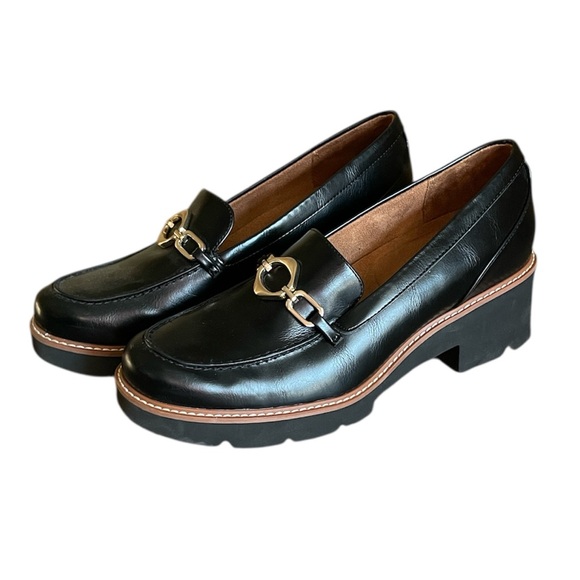 Naturalizer Shoes - NATURALIZER WOMENS BLACK DESI LUG SOLE LOAFER EUC SIZE 9.5